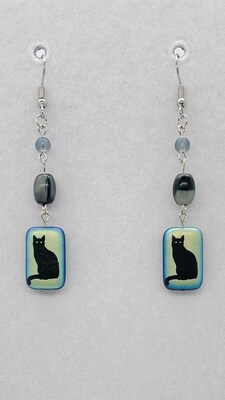 Black Cat Earrings - image2